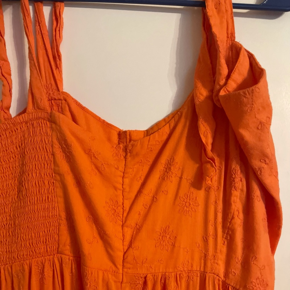 Dark orange maxi dress